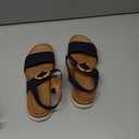 UBFEN Womens Flat Sandals Arch Support Open Toe Walking Comfy Casual Low Wedge Summer Shoes (7.5)