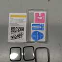 EWUONU [2 Pack for Apple Watch Screen Protector 45mm Series 9 8 7, Titanium Alloy Bumper + Tempered Glass, Full Coverage Waterproof Non-Bubble Anti-Scratch HD Clear Film for iWatch 9/8/7 45mm, Black