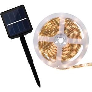 Solar Power Outdoor LED Strip Lights Warm White Decorative Tape Light for Garden Flexible LED Garden Decoration for Patio Landscape Use