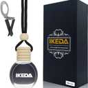 2 x Car Air Fresheners for Men | 10ml Air Freshener | Strong Perfume Hanging Diffuser with Odour Eliminaor Technology | Car Accessories | Car Scents Air Fresheners by Ikeda (Square, New Car)