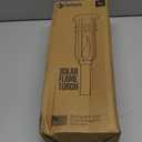 FoxFlame Metal Solar Torch Lights-Adjustable Height (24"- 0"), Outdoor Garden Decor with Patented LED, Waterproof Solar Tiki Torches for Yard,Patio,Garden Pathway,Matte Black1 Pack