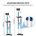 Painting Drywall Stilts,Adjustable Aluminum Tool Stilt for Plastering,24" - 40" Sheetrock Stilts,Professional Drywall Stilts, Blue