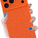 tharlet Compatible with iPhone 17 Pro Leopard Case Shockproof Soft TPU Military Grade Drop Protection Cheetah Print Women Girls Case for iPhone 17 Pro 6.3'' Orange Leopard