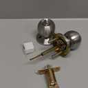 BESTTEN Keyed Entry Door Knob with Lock, Heavy Duty Interior and Exterior Door Lock, Standard Ball, Satin Nickel