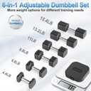 Hezeyferg 30.8LB Adjustable Dumbbell Set, Each Adjustable Weight Dumbbell with 6 Levels 4.4/6.6/8.8/11/13.2/15.4lb, Hand Weights Set for Men/Women Home Gym Exercise Workout