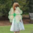 Halloween Fairy Wings for Girls, Halloween Dress Up Costume Accessories Sparkle Butterfly Angel Wings Costume Wings (Green)