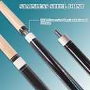 58 inch Canadian Maple Pool Cue Stick 19/20/21 Ounces Available, 13mm Fiber Leather Tip Billiard Cue, Irish Linen Wrap Cues for Beginner, Commercial and Home Entertainment