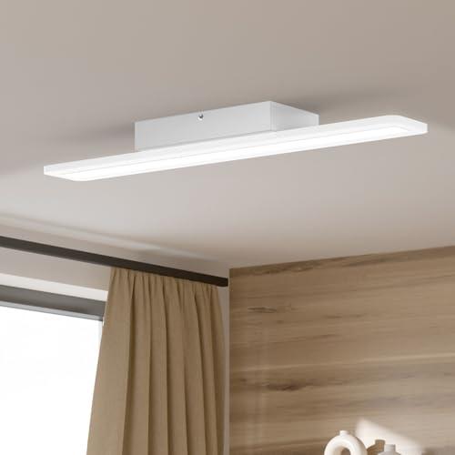 JS NOVA JUNS Modern LED Ceiling Light Fixture Close to Ceiling Light 23.6’’ White Ceiling Hanging Light for Kitchen Island Dining Room Table, Bedroom, Living Room