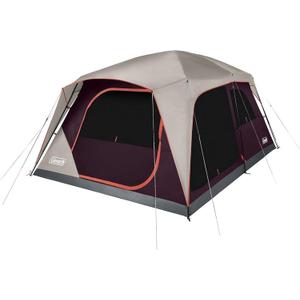 Coleman Skylodge Camping Tent 12 Person Weatherproof Family Tent with Convertible Screen Room Color-Coded Poles Room Divider Rainfly and Storage Pockets Fits Multiple Queen-Sized Airbeds