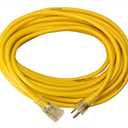 Southwire Yellow Jacket Heavy Duty Extension Cord - Outdoor Power for Tools & Equipment - Lighted End with SJTW Jacket & Three Prong Plug - 50 Foot
