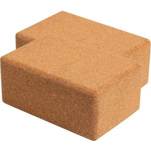 Cork Yoga Blocks 2 Pack Set -Natural Cork from Portugal, 9"x6"x4" Yoga Blocks Non-Slip & Anti-Tilt for Women| Men, Lightweight, Odor-Resistant| Moisture-Proof, Perfect Yoga Equipment