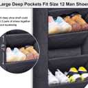 SLEEPING LAMB Over The Door Shoe Organizer for Closet with Large Deep Pockets, Narrow Shoe Rack for Door Hanging Boots Storage, Black