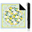 Soulchen 31.5'' Thick No-Crease Lemon Mahjong Mat for Table with Rules