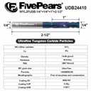 FivePears Up&Down Cut Compression Spiral Router Bit 1/4 inch Shank with Extreme Life Coated, 1/4" Cutting Diameter, 1" Cutting Length, CNC Carbide End Mill for Wood Carving Engraving Grinding Grooving