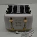 West Bend Timeless 4-Slice Toaster, White Gold