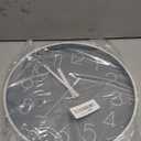 jomparis Wall Clock 12 Inch Non-Ticking Silent Battery Operated Round Wall Clock Modern Elegant Simple Style Clock for Home Office Kitchen Bedroom Living Room (Gray)