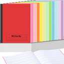 Henoyso 12 Pcs Primary Composition Notebook K-2 Bulk 9.75" x 7.50" Journal 60 Page Writing Journal for Kid Wide Ruled Kindergarten Notebook Handwriting Practice Back to School Supplies (12 Colors)