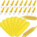 Corn Dishes and Holders - 16 Pack Holders, 8 Pack Dishes - Stainless Steel, Perfect for Corn on the Cob