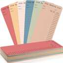 60 Pcs 2026 Reading Log Bookmark 3 x 7.9 Inch Reading List Bookmark Book Lovers Gifts Macaron Color Library Book Tracker Notecards for Teachers Students School Library Accessories