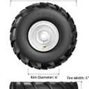 RONPOW 13x5.00-6 Rear Tine Tiller Tire and Wheel, 3/4" Axle Bore, 500Lbs Load, Easy to Install, 4 Ply Durable Pneumatic Replacement Rototiller Assembly for Garden Tiller & Farm Equipment, 2Pack Silver