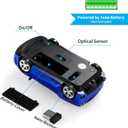 Certified Wireless Mouse Compatible with iOS Windows Android - Works with Computer, Laptop, Tablet, Mobile Phone - Universal Bluetooth/USB Receiver Connectivity (F1-TFB, Tour de France Blue)