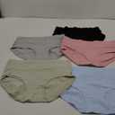 MISSWHO Cotton High Waisted Women Underwear Soft Briefs Full Coverage Comfy Ladies Panties (Large, 5 Pack, Multicolor-A3)