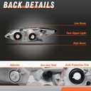 Headlight Assembly for 2002 2003 2004 Toyota Camry Le/Xle Sedan 4-Door Driver Hybrid Headlamp& Passenger Side(Chrome Housing with Amber Reflector)