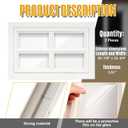 Tandefio 2 Pcs 20-7/8" x 13-3/4" Garage Door Windows, Replacement Vinyl Pane Inserts Kit with UV Resistant Resin Glass for Exterior Garage Door Windows Inserts, Beige(Square Style)