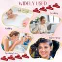 8 Pcs Large Acrylic Hair Claw Clips for Women Non slip Strong Hold Clamps for Thick and Thin Hair(Glossy,Red)