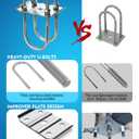 Heavy Duty Trailer U Bolt Kit for 5,200-7,000 lb Trailer Axle | 3" Round Axles | 7" Long U Bolt