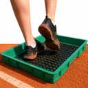 Cinnvoice Tennis Court Shoe Cleaning Tray with Brush Mat, Clay & Sand Removal for Courts, Sports Facilities, Entryway Boot Cleaner, 24 x 16.5 x 3.7 Inches