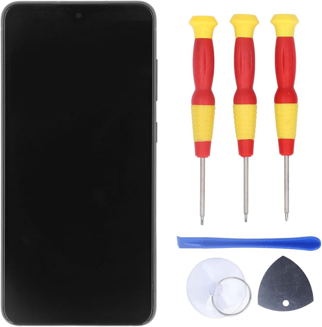 Display Screen Digitizer Assembly for S21 FE, LCD Display for S21 FE US Version G990U with Technical Repair Tools Kit, Supports Fingerprints, Test Before Shipment