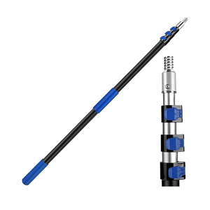 12FT Telescopic Extension Pole | 3-12FT Adjustable Aluminum Paint Roller & Cleaning Pole | Universal Twist-On Metal Tip | Sturdy Multi-Purpose Household Tool for Dusting, Painting & More