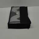 Easy-Going Reversible Outdoor Rugs 4x6ft Waterproof Plastic Straw Rug Stain & UV Resistant Floor Mat for Patio Porch RV Backyard Pool Deck Picnic Beach Trailer Camping (Waved Black & Light Grey)