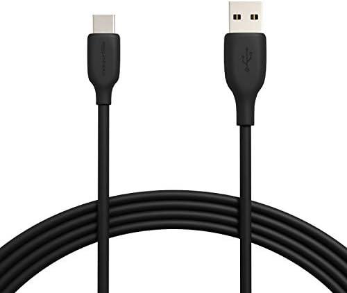 Amazon Basics USB-C to USB-A 2.0 Fast Charger Cable, 480Mbps Speed, USB-IF Certified, for Apple iPhone 16/15, iPad, Samsung Galaxy, Tablets, Laptops, 10 foot, Black