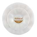 PLASTICPRO 24 Piece Combo Plastic Dinner Plates Disposable Plastic Fancy Heavy Duty Party Dishes 7 inch and 10 inch, Pearl Teal/Blue Ribbed