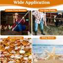 15" Extra Large Chicken Coop Scooper  Heavy Duty Stainless Steel Adjustable Handle (24"-76") Chicken Poop Rake, 5 in 1 Dual-Use Sifting Shovel for Chicken Poop & Litter Cleaning Tool