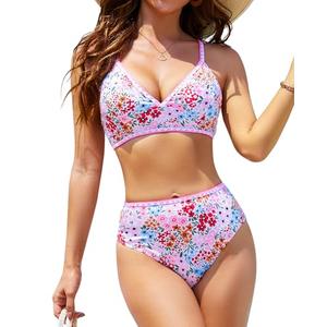 Jolefille Modest Swim Suits for Women High Waisted Bikini Sets Teens Tummy Control Swimsuits Two Piece Bathing Suit 2025, Size: S