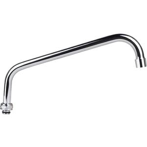 12 Inch Commercial Faucet Swivel Spout Replacement Kit for Commercial Wall Mount Pre Rinse Faucet, 360 Swivel Spout Fits for 2 or 3 Bay Compartment Sinks, Chrome Finish