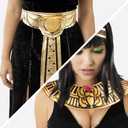 Spooktacular Creations Women Black Cleopatra Dress Costume Set with Cleopatra Accessories for Halloween Costume (Black, S)