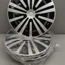 Hubcap Wheel Cover Replacement R15 Hub Caps Universal Wheel Rim Cover ABS Material Exterior Accessories Snap On Car Truck SUV -Set of 4 (15-Inch, Silver-Black)