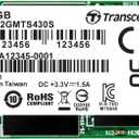 Transcend MTS430 512GB M.2 2242 SATAIII SSD with Dram Cache, Up to 560MB/s, Compatible with Ultrabook/Laptop/PC/Desktop, 3D TLC NAND Flash Internal SSD, LDPC Error Correction, SLC Cache, B+M Key
