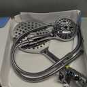 MakeFit Dual Handheld Shower Head Combo, 2-in-1 Rain Shower Heads System 8 Inch Rainfall Shower Head and 10 Modes High Pressure Hand Held Showerhead with Built-in Power Wash (Chrome)