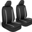 Motor Trend SpillGuard Seat Covers for Cars Trucks SUV Gray Seat Covers with Waterproof Neoprene Lining, Automotive Car Seat Covers for Front Seats Only, Forros Para Asientos de Carro