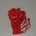 Avidlove Women Deep V Halter Lingerie Teddy One Piece Bodysuit Lace Babydoll (Large, 1 A-red)