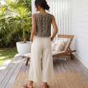 Womens Casual Crop Tank Tops 2026 Summer Beach Sleeveless Spring Tops Vacation Outfits (Brown, L)