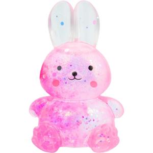 Sezua Squishy Fidget Stress Ball - Easter Basket Stuffers, Taba Squishies Squeeze Sensory Rabbit Toys, Rabbit Squishy Sugar Stress Ball Toys for Adult Kid, Glitter Rabbits Gift for Birthday Christmas