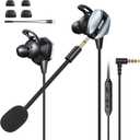 VersionTECH. Wired Gaming Earbuds with Mic, in-Ear Gaming Earphones with Dual Audio Drivers, in-Line Controls, HiFi Noise Cancelling Headphones for PC, Nintendo Switch, Xbox Series X|S, PS5, PS4