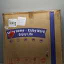 Lazy Chair with Folding Ottoman Modern Large Accent Chair,Contemporary Lounge Leisure Sofa Chair with Armrests Upholstered Sofa Armchair Reading Chair for Bedroom,Dorm & Office(Navy-f)