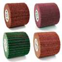 4 Pcs 4.7" x 4" Burnishing Polishing Wheel Drum Drawing Polishing Wheel with Sandpaper for Surface of Metal, Wood, Plastic Grit :80 & 120SP & 240 & 320